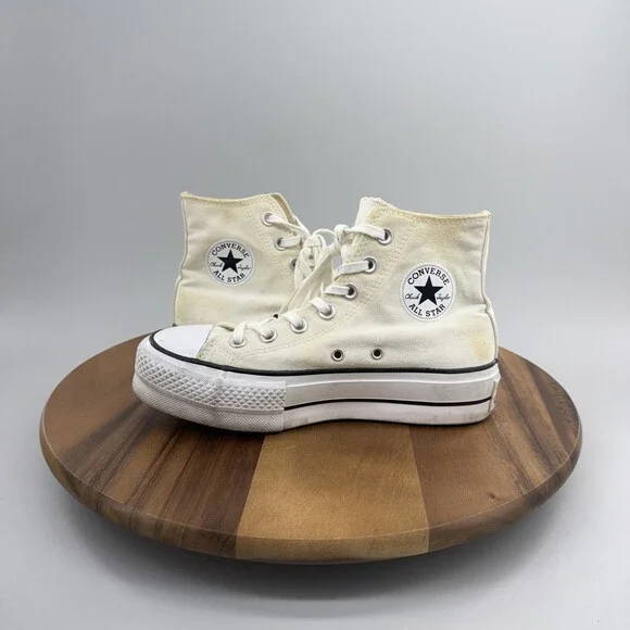 Converse Women's CTAS Lift Platform Hi Canvas Size 6 White 560846C - Picture 6 of 8